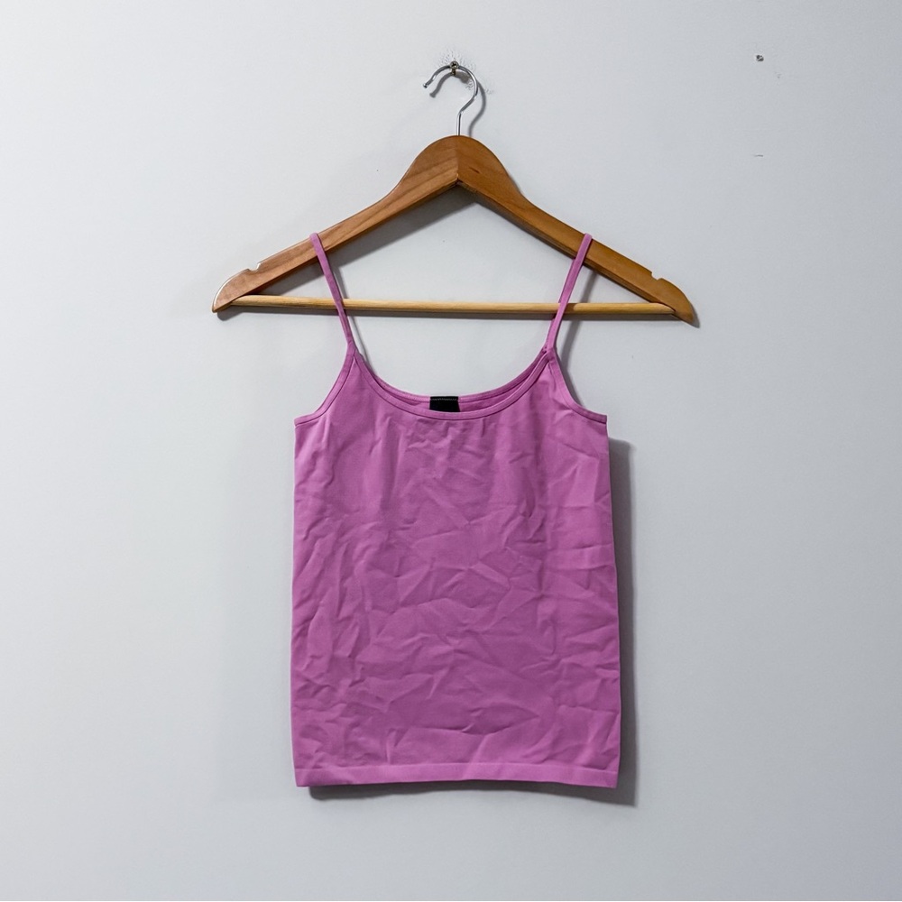 VTG Vintage Y2K 2000s Hot Pink Scoop Neck Spaghetti Strap Tank The Limited